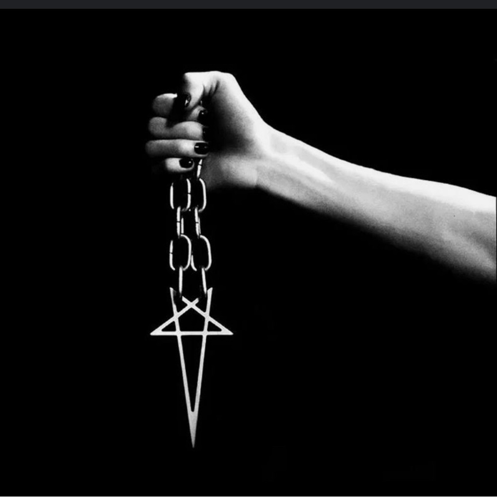Rick Owens pentagram chain necklace